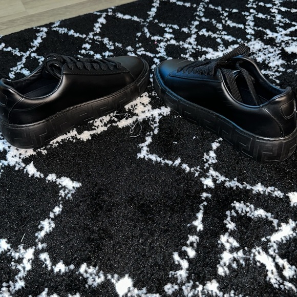 Full Leather Versace size 36 sneakers black. Gently worn.